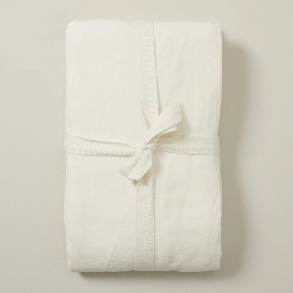 LINEN TABLE CLOTH, IVORY